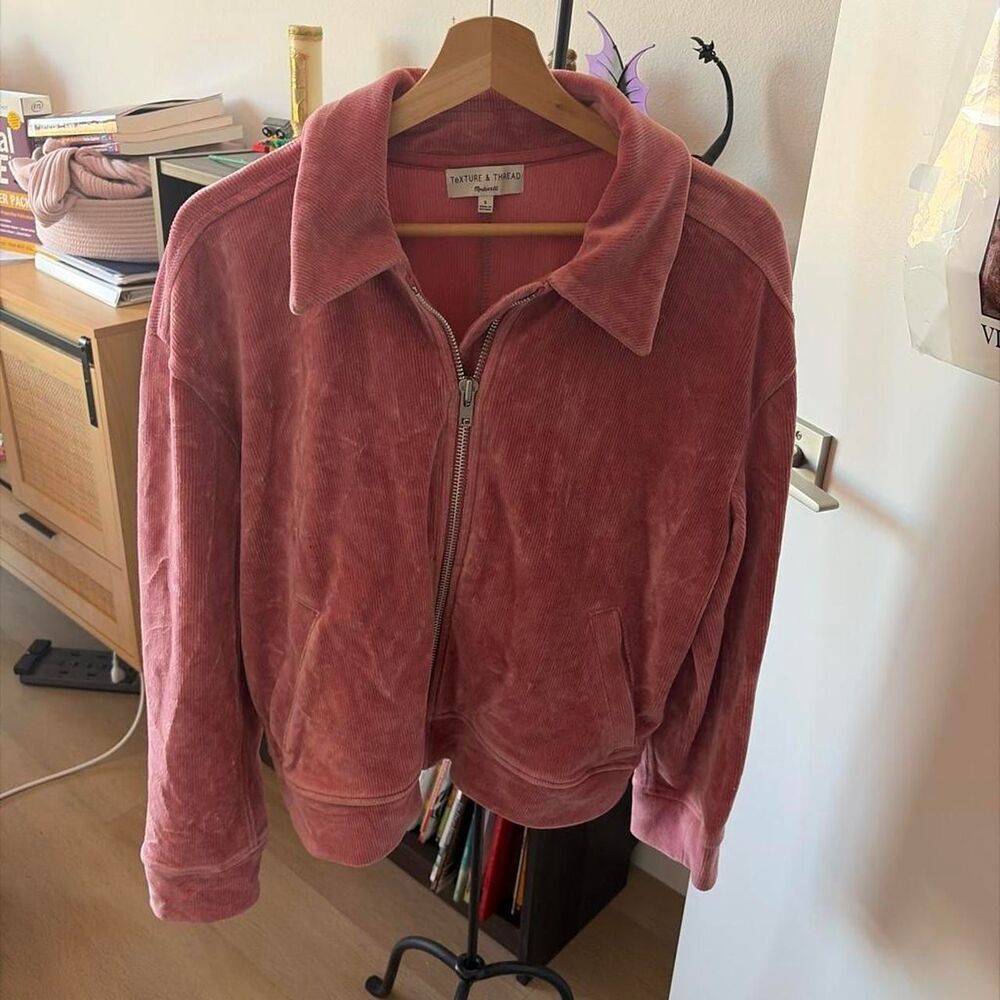 Madewell Texture & Thread Ribbed Full Zip Cardigan Sweater Women's Size S